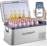 BODEGA 18L Nevera Portatil Electrica, 12V Nevera, -20℃-20℃, Para Coche, Camión o Caravana, Nevera Compresor, Control App, Control Táctil Led