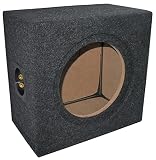 AERZETIX -C52208 - Caja de subwoofer vacía 200 mm MDF - 8l - con compatibilidad específica - Carcasa de subwoofer de Altavoz - Gris - Debajo del Asiento del Conductor