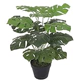 Leaf Monstera Planta Artificial de 60 cm en Maceta Negra