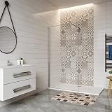 Mampara ducha Panel Pantalla Fija cristal 8mm templado para baño (80x200cm)