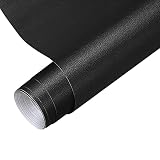 Cuero Adhesivo, Polipiel Adhesiva, Parches para Polipiel, Piel para tapizar, Parche de Cuero Autoadhesivo 40 x 150 cm, para Sofa, Silla de oficina, Muebles, Asientos de Coche, Negro