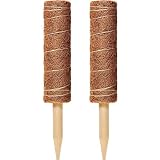 INTVN Paquete de 2 tutores de Apoyo para Plantas trepadoras, Tutor de Fibras de Coco, Palo de Espuma de Coco para Plantas trepadoras Palo de Musgo renovable, para Plantas trepadoras de Enredaderas