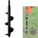 Jardín Excavadora de Taladro, Cultivador de Suelo Broca, Caña del Hex Inoxidable, Taladro sembradoras para ahoyadora Profundamente, Herramientas para Flor Plantando árboles Arbustos (Diá:8cm L:30 cm)