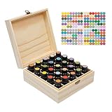 Caja de Almacenamiento de Aceite de Pino Natural de Celosía PhantomSky 25 - para Negocios Familiares y de Aceites Esenciales