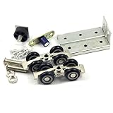 Rodillo de puerta corredera ligero 4 ruedas Home Room Wood Door Hanging Wheels Rail Track Polea Bear 30KG para muebles Hardware