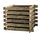 Compostador Abono de Madera Construcción 100x100x70cm Compostador