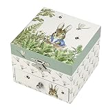 TROUSSELIER - Pierre Lapin - Peter Rabbit. - Caja de tesoros & Joyas Musical - Ideal como regalo para niños - Música Lullaby de Mozart - Colori Verde