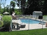 VALLA SEGURIDAD PISCINA JARDÍN AJUSTABLE (De 30cm a 150cm) (DE 80 A 150 CM, BLANCO)