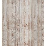 FENTIS Papel de Efecto Madera Papel de Contacto Estilo Antiguo Autoadhesivo Papel de Vinilo Parte Trasera Adhesiva Rollo de Plástico Decorativo Para Pared Muebles Mesas Armarios Puertas 44x500cm