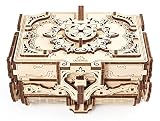 UGEARS Cofrecito De Época Modelo mecánico - Puzzle 3D Rompecabezas Adultos - Caja de Tesoro de Madera - Cofre del Tesoros - Vintage Cajas de Madera Maquetas para Construir Adultos y Adolescentes