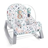 Fisher-Price Terrazzo Balancín, Hamaca con Vibraciones Relajantes, Sillita Plegable Portátil para Bebés 0+ Meses (Mattel GWD39)
