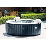 Intex Pure Spa - Jacuzzi para 6 personas (216 x 71 cm, sistema antical de 10 W, vinilo laminado), color azul marino