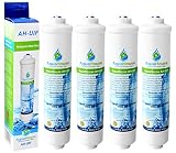 4x AquaHouse UIFA filtro compatible adapta a AEG Electrolux, Bosch, Bauknecht, Neff & Hotpoint neveras con externa del filtro de agua DD-7098/497818
