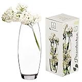 Florero floral curvo transparente H26