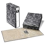 Archivador A-Z + Caja PRAXTON Negro Jaspeado, Folio Ancho 75 mm. (Pack x10)