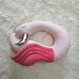 yywl Almohada de Viaje Almohada De Cuello De Cisne Rosa Pequeña Almohada Linda Divertida En Forma De U Inflable Decoraciones De Almohada De Vuelo De Viaje para Niños En Casa