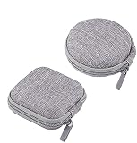 7xinbox 2-Pack Estuche de Auriculares, Mini Funda Bolsa de Proteccion de Auriculares A Prueba de Golpes Casos de Earbud Caja de Almacenamiento para Auriculares In-Ear, Data Cable, Key