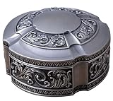 CHXISHOP Caja Joyería para Mujer Caja Embalaje De Joyería Creativa Metal Caja Oyería Almacenamiento Anillo Exquisito Pequeño Caja Regalo con Organizador con Incrustaciones