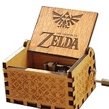Cuzit Caja de música con diseño de la leyenda de Zelda, de madera, con manivela de mano, juguete