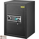 VEVOR Caja Fuerte de Seguridad con Huella Dactilar 60L Caja Fuerte Antirrobo del Hogar 34,5 x 20 x 46,5 cm Huella Digital Contraseña Llave WiFi Abierto del Hotel de Oficina en Casa Caja de Seguridad