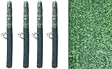 ADO Seto Artificial Decorativo tupido ignífugo de 3 Metros de Largo x 1.5 Metro de Altura. Seto Artificial Decorativo Verde, de Alta ocultación.(4- Rollos seto 3x1.5)