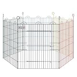 Pawhut Parque de Juegos para Mascotas Jaula Plegable para Perros de 6 Paneles para Jardín Patio Exterior Ø120x66 cm Multicolor