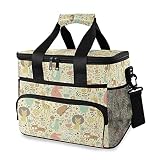 JUMBEAR Lion Tiger Sloth Animal Bolsa de almuerzo grande aislada reutilizable bolsa de almuerzo congelable portátil a prueba de fugas impermeable cesta premium para picnic viajes camping