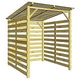 vidaXL Caseta para Leña de Jardín Madera de Pino Cobertizo Casetilla Almacenaje Bicicletas