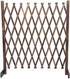 Vallas De Madera Jardin Vallas Extensibles Celosia Madera Barandilla decorativa para exteriores, valla de piquete, valla de madera, valla telescópica, marco de escalada, adecuado para balcón al aire