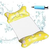 Hamaca Agua Inflable, Hamaca Flotante, Inflable Flotante Cama, Hamaca Flotante reclinable, Piscina Tumbona Flotante, 4 en 1 Hamaca de Piscina Multiusos para Verano Playa Mar Piscina, 145x70cm