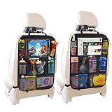 Organizadores para Coche, OKEECA 2 Pack Kick Mats de Coche Organizador para Asientos de Coches, Universal Multi-Bolsillo Protector Trasero del Asiento de Coche para Niños (8+1Pockets)