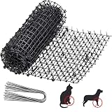 Pinchos Anti Gatos Estera Jardin Repelente Pinchos Anti Gatos Exterior Anti Estera del Gato para Defensa contra Gato y Proteger Las Plantas En Jardín 2 x 0.28 M con 8 Anclajes de Suelo en Forma de U