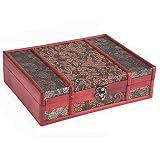 Hztyyier Caja de Madera Cofre del Tesoro Vintage Almacenamiento de joyería Contenedor de exhibición para decoración de Boda con Tapa candado (#02)
