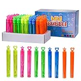 FORMIZON Burbujas de Jabon Niños, 50 Pompas de Jabon 5 Colores Varitas, como Decoración Y Regalo, Juguete Boda Burbujas de Jabon, Actividad de Verano Al Aire Libre Mini Burbujas para Niños (50 Pompas)