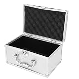 Caja Aluminio Herramientas, Caja De Herramientas Ligero, Maletín de Aleación Caja Dura Portátil Plateado Caja Instrumentación Para Vitrinas Frontales De Tienda O Ferias Comerciales 230 X 150 X 125 mm