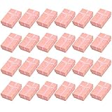 24 Piezas Caja de Regalo para Joyería, Cajitas de Carton para Regalos, Cajas de Presentación Rectangular con Inserto Terciopelo, Caja de Papel para Exhibir Pulsera Pendiente Collar Anillo (Rosa)