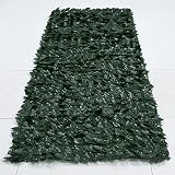 Parthan Seto artificial para valla – Seto artificial de 300 x 50 cm en rollo para balcón – Red de ocultación para decoración exterior, vallas, barandillas de jardín (verde oscuro)