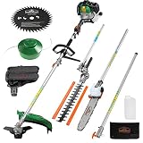 Gardebruk Podadora Multifunción 5en1 Gasolina 52CC Cortasetos Desbrozadora Herramienta de Jardinería