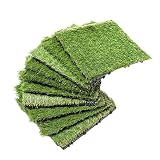 Linyuanwai cesped artificial baldosas para jardin balcón terraza piscina decoración baño césped artificial 30x30x2cm (11 baldosas de césped artificial = 1 m², verde hierba)
