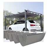 AOTNZ Toldo Telescópico, Velas De Sombra Balcón Exterior Aleación De Aluminio Respirable Ventilación Anti-UV Tienda Plegable Cochera Tienda Poliéster, Personalizable (Color : Gray, Size : 1x5m)