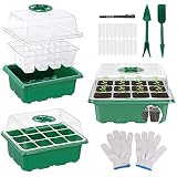 VECELO Caja de Cultivo de Invernadero para Interiores, Mini Juego de Cultivo de Invernadero, Bandejas de Cultivo Juego de Cultivo, Bandeja de Cultivo de Invernadero