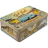Nostalgic-Art Caja ​Plana de Metal Retro Bulli T1 – Get Lost – Idea de Regalo de Furgoneta Volkswagen, Lata metálica con Tapa, Diseño Vintage, 2,5 l