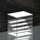 Nynelly 5 Niveles Vitrina Acrílico Transparente para Colección Pop Fig, Caja expositor Expositor de Exposición, Almacenamiento Antipolvo para Juguete Mini Figuras Blancas, 12,6 x 10 x 12 pulgadas
