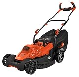 BLACK+DECKER BEMW481BH Cortacésped 1800 W Capacidad bolsa 50L Cuchilla de alto rendimiento Ancho de corte 42 cm Negro/Naranja