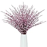 Sunm Boutique 10 piezas de 29.5 pulgadas de largo de jazmín, flores artificiales, jazmín sintético, flores falsas para bodas, manualidades, plantas de arte floral, hogar, decoración, color rosa