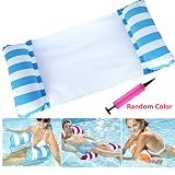 Qdreclod Agua Silla Inflable de Flotación Hamaca de Agua Inflable Flotador de la Piscina Agua Colchonetas Hinchables Asiento de Piscina Agua Sofá (Azul)