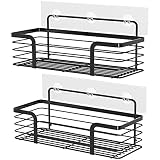 Oriware Adhesivo Estantes Cesta para Ducha Estanteria Organizador Baño SUS304 Acero Inoxidable Sin Taladro - 2 Piezas