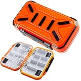 Cajas de Aparejos de Pesca,Forreen 2 Piezas Caja para Aparejos de Pesca Cebo plástico Almacenamiento Caja Doble Cara Caja Herramientas Pesca con Divisores Ajustables para Almacenar Señuelos de Pesca