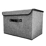 Caja Grande De Almacenaje Plegable Con Tapa Y Asa Perfecta Para Guardar En Armarios La Ropa, juguetes, ideal Para Ordenar Armarios Y La Vez Decorar.