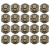 Pestillo Cerradura Madera Joyería Cajas Cierre Metal Joyas Estilo Tetro Cerrojo Hierro Pestillos Caja Antigua Vintage Cajones Tamaño con 80 Tornillos para Joyero de Madera, Gabinete Decorativo(Bronce)
